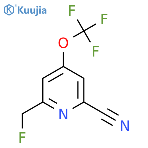 2-Cyano-6-(fluoromethyl)-4-(trifluoromethoxy)pyridine structure