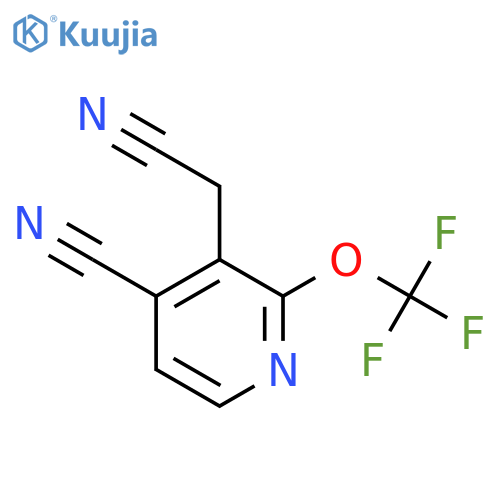 4-Cyano-2-(trifluoromethoxy)pyridine-3-acetonitrile structure