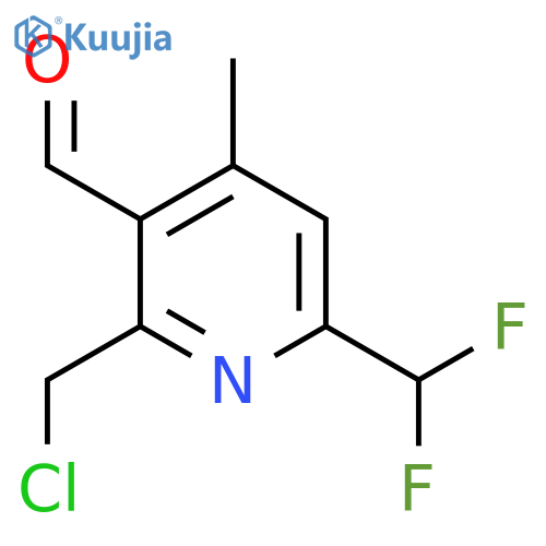 2-(Chloromethyl)-6-(difluoromethyl)-4-methylpyridine-3-carboxaldehyde structure