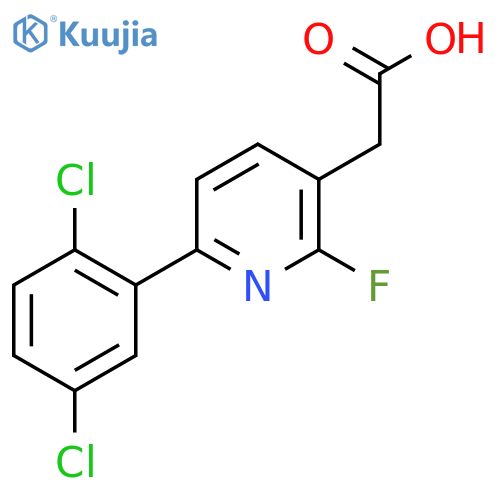 6-(2,5-Dichlorophenyl)-2-fluoropyridine-3-acetic acid structure