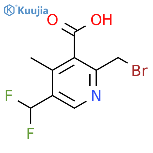 2-(Bromomethyl)-5-(difluoromethyl)-4-methylpyridine-3-carboxylic acid structure