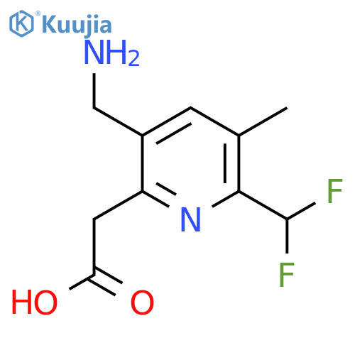 5-(Aminomethyl)-2-(difluoromethyl)-3-methylpyridine-6-acetic acid structure