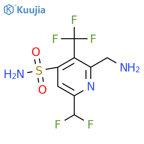 2-(Aminomethyl)-6-(difluoromethyl)-3-(trifluoromethyl)pyridine-4-sulfonamide structure