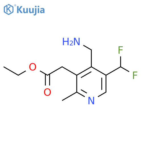 Ethyl 4-(aminomethyl)-5-(difluoromethyl)-2-methylpyridine-3-acetate structure