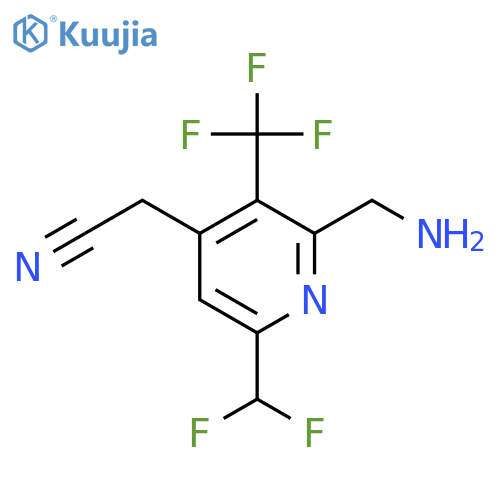 2-(Aminomethyl)-6-(difluoromethyl)-3-(trifluoromethyl)pyridine-4-acetonitrile structure