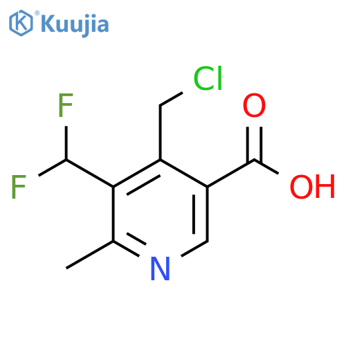 4-(Chloromethyl)-3-(difluoromethyl)-2-methylpyridine-5-carboxylic acid structure