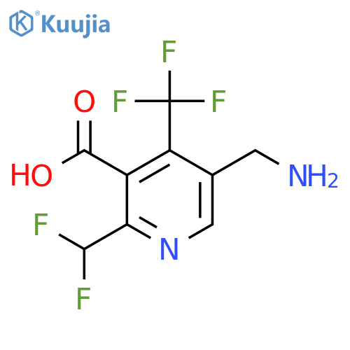 5-(Aminomethyl)-2-(difluoromethyl)-4-(trifluoromethyl)pyridine-3-carboxylic acid structure