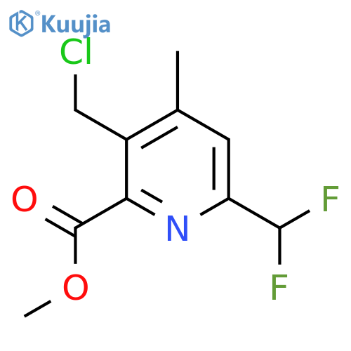 Methyl 3-(chloromethyl)-6-(difluoromethyl)-4-methylpyridine-2-carboxylate structure