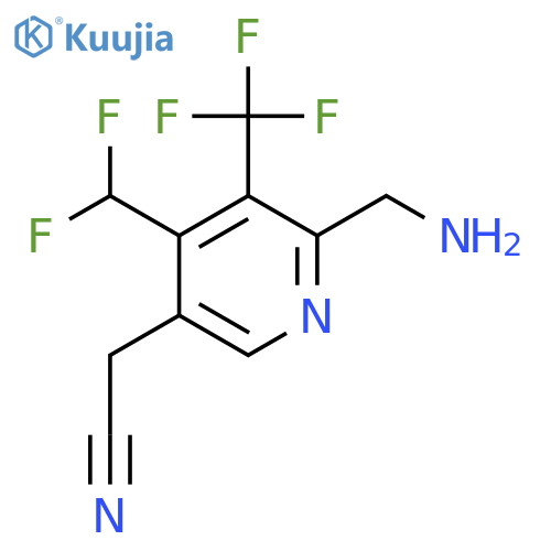 2-(Aminomethyl)-4-(difluoromethyl)-3-(trifluoromethyl)pyridine-5-acetonitrile structure
