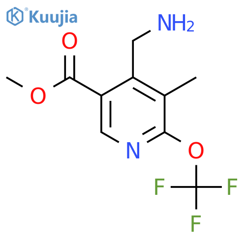 Methyl 4-(aminomethyl)-3-methyl-2-(trifluoromethoxy)pyridine-5-carboxylate structure
