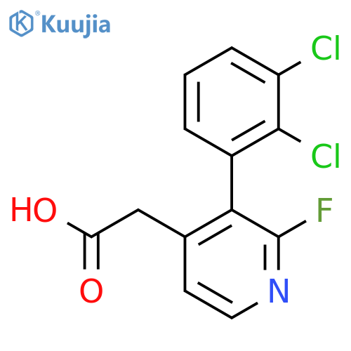 3-(2,3-Dichlorophenyl)-2-fluoropyridine-4-acetic acid structure