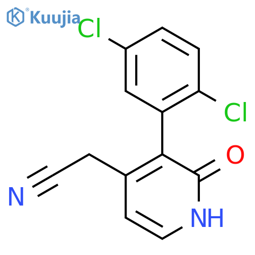 3-(2,5-Dichlorophenyl)-2-hydroxypyridine-4-acetonitrile structure