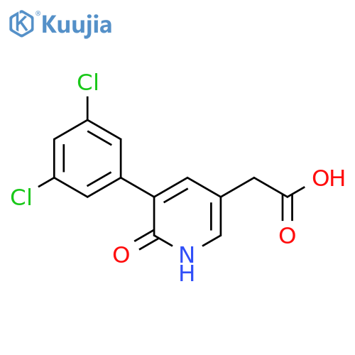 3-(3,5-Dichlorophenyl)-2-hydroxypyridine-5-acetic acid structure