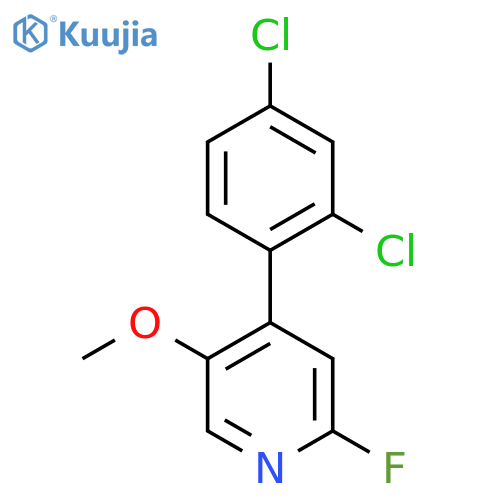 4-(2,4-Dichlorophenyl)-2-fluoro-5-methoxypyridine structure