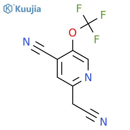 4-Cyano-5-(trifluoromethoxy)pyridine-2-acetonitrile structure
