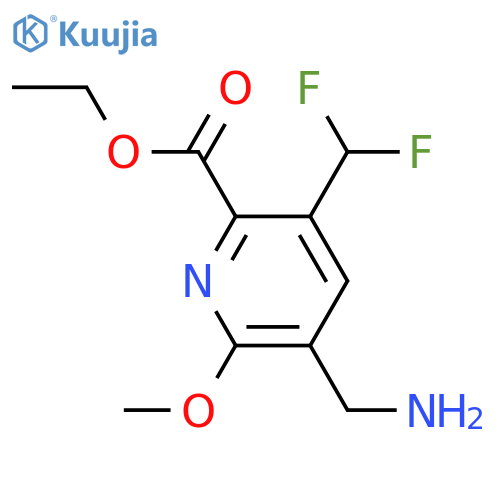 Ethyl 3-(aminomethyl)-5-(difluoromethyl)-2-methoxypyridine-6-carboxylate structure