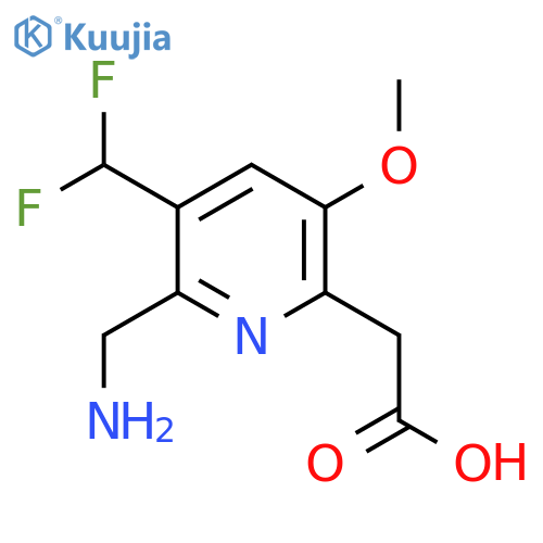 2-(Aminomethyl)-3-(difluoromethyl)-5-methoxypyridine-6-acetic acid structure