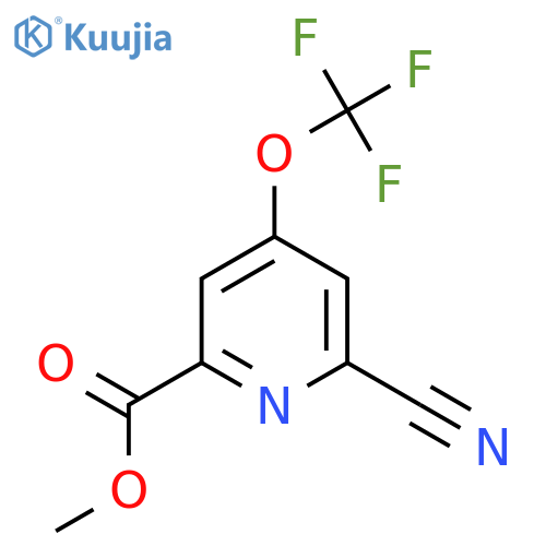 Methyl 2-cyano-4-(trifluoromethoxy)pyridine-6-carboxylate structure