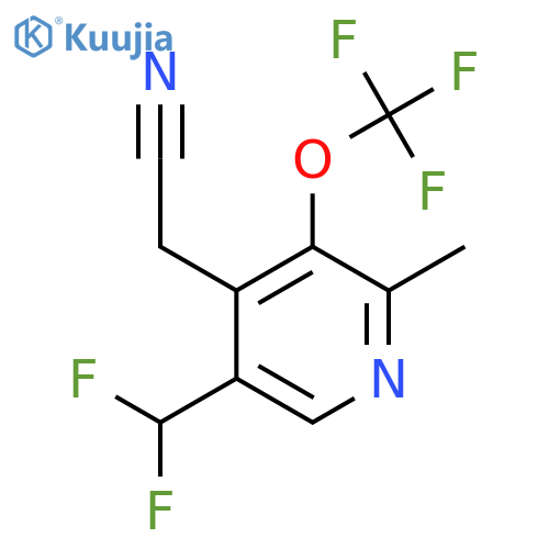 5-(Difluoromethyl)-2-methyl-3-(trifluoromethoxy)pyridine-4-acetonitrile structure