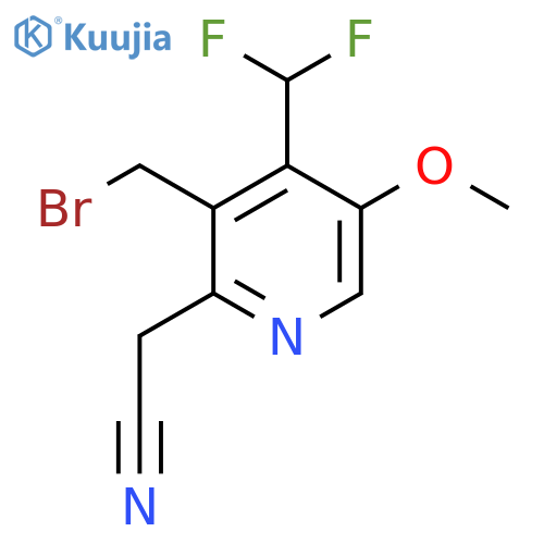 3-(Bromomethyl)-4-(difluoromethyl)-5-methoxypyridine-2-acetonitrile structure