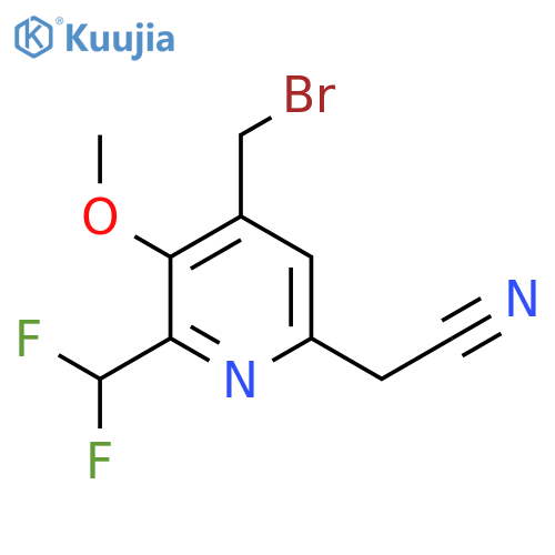 4-(Bromomethyl)-2-(difluoromethyl)-3-methoxypyridine-6-acetonitrile structure