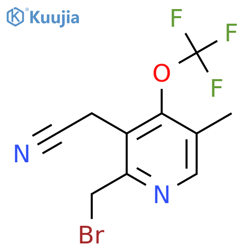 2-(Bromomethyl)-5-methyl-4-(trifluoromethoxy)pyridine-3-acetonitrile structure