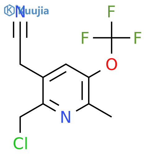 2-(Chloromethyl)-6-methyl-5-(trifluoromethoxy)pyridine-3-acetonitrile structure