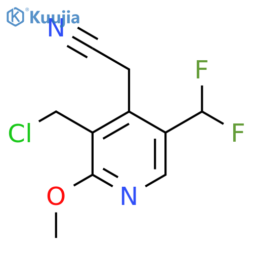 3-(Chloromethyl)-5-(difluoromethyl)-2-methoxypyridine-4-acetonitrile structure