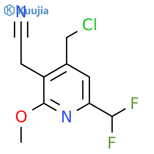 4-(Chloromethyl)-6-(difluoromethyl)-2-methoxypyridine-3-acetonitrile structure
