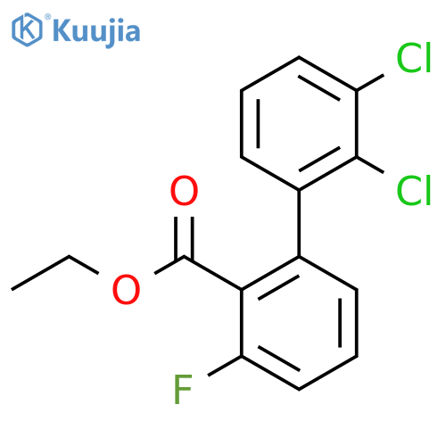 2',3'-Dichloro-3-fluoro-biphenyl-2-carboxylic acid ethyl ester structure