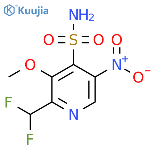 2-(Difluoromethyl)-3-methoxy-5-nitropyridine-4-sulfonamide structure
