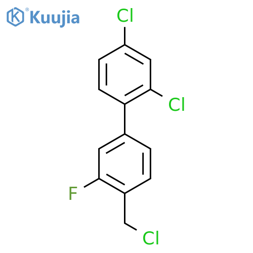 4'-Chloromethyl-2,4-dichloro-3'-fluoro-biphenyl structure