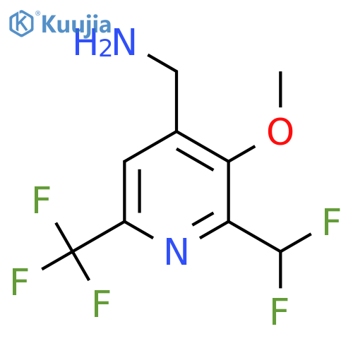 4-(Aminomethyl)-2-(difluoromethyl)-3-methoxy-6-(trifluoromethyl)pyridine structure