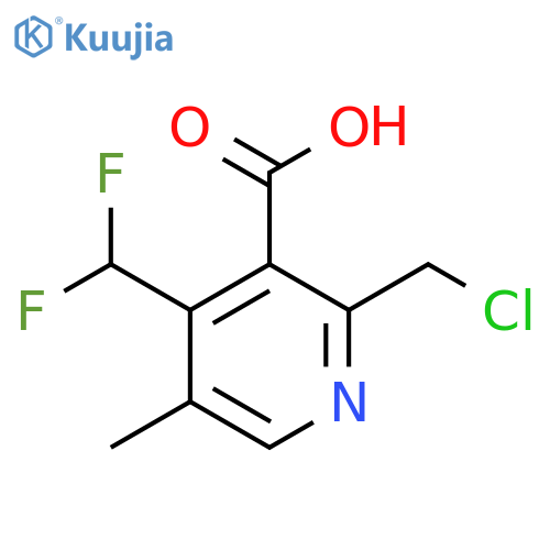 2-(Chloromethyl)-4-(difluoromethyl)-5-methylpyridine-3-carboxylic acid structure