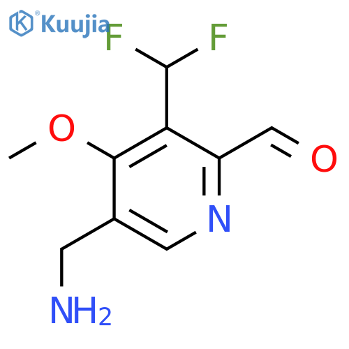 5-(Aminomethyl)-3-(difluoromethyl)-4-methoxypyridine-2-carboxaldehyde structure