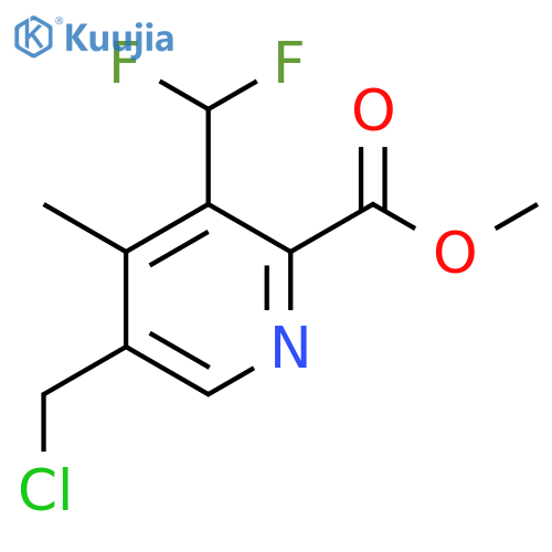 Methyl 5-(chloromethyl)-3-(difluoromethyl)-4-methylpyridine-2-carboxylate structure