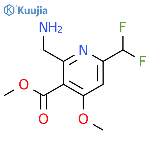 Methyl 2-(aminomethyl)-6-(difluoromethyl)-4-methoxypyridine-3-carboxylate structure