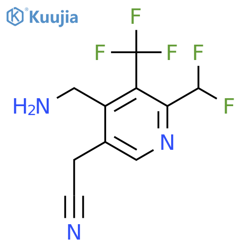 4-(Aminomethyl)-2-(difluoromethyl)-3-(trifluoromethyl)pyridine-5-acetonitrile structure