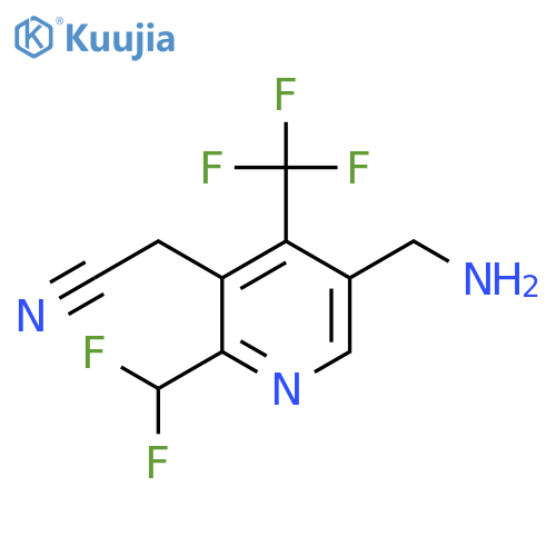 5-(Aminomethyl)-2-(difluoromethyl)-4-(trifluoromethyl)pyridine-3-acetonitrile structure