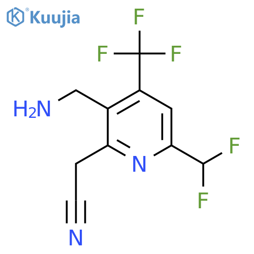 3-(Aminomethyl)-6-(difluoromethyl)-4-(trifluoromethyl)pyridine-2-acetonitrile structure