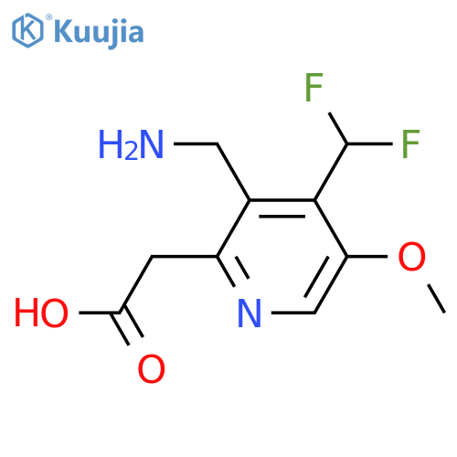 3-(Aminomethyl)-4-(difluoromethyl)-5-methoxypyridine-2-acetic acid structure