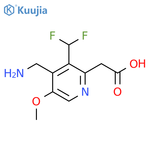 4-(Aminomethyl)-3-(difluoromethyl)-5-methoxypyridine-2-acetic acid structure
