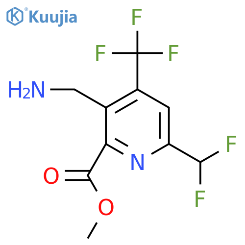 Methyl 3-(aminomethyl)-6-(difluoromethyl)-4-(trifluoromethyl)pyridine-2-carboxylate structure