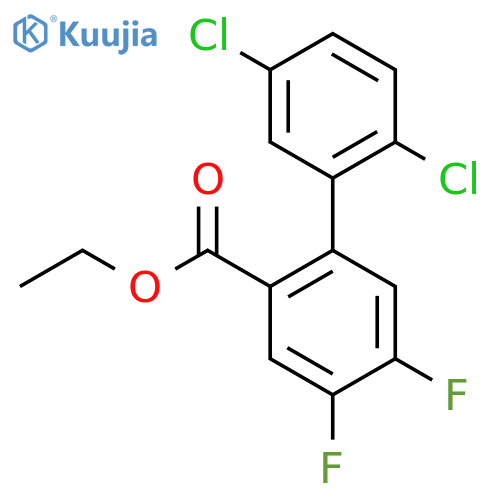2',5'-Dichloro-4,5-difluoro-biphenyl-2-carboxylic acid ethyl ester structure