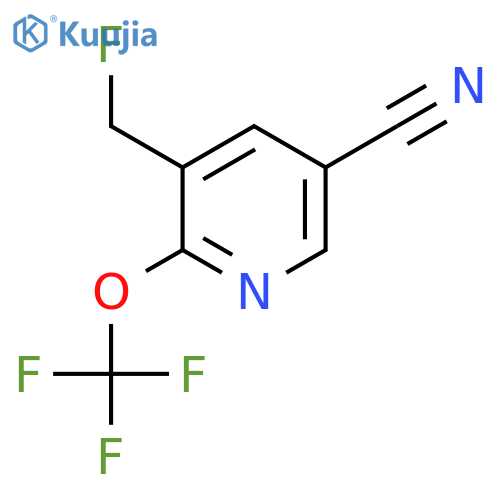 5-Cyano-3-(fluoromethyl)-2-(trifluoromethoxy)pyridine structure