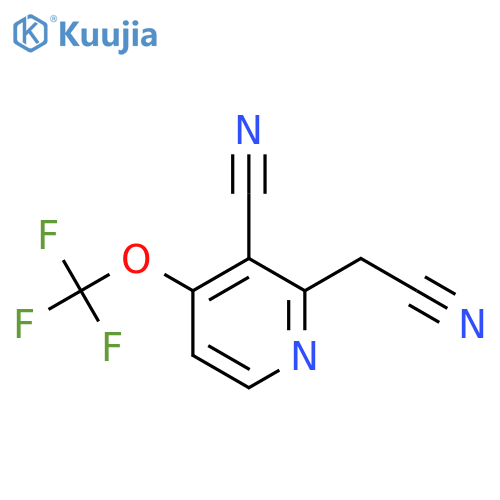3-Cyano-4-(trifluoromethoxy)pyridine-2-acetonitrile structure