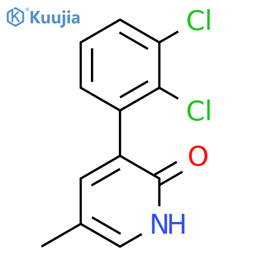 3-(2,3-Dichlorophenyl)-2-hydroxy-5-methylpyridine structure
