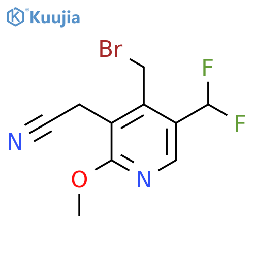 4-(Bromomethyl)-5-(difluoromethyl)-2-methoxypyridine-3-acetonitrile structure