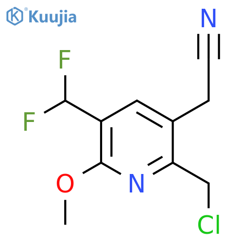 2-(Chloromethyl)-5-(difluoromethyl)-6-methoxypyridine-3-acetonitrile structure