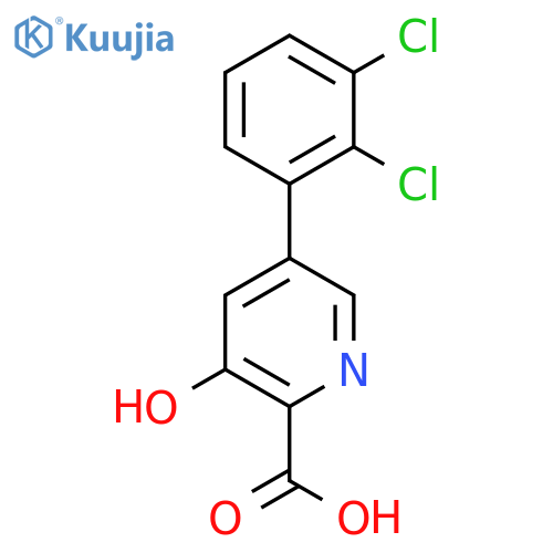 5-(2,3-Dichlorophenyl)-3-hydroxypicolinic acid structure